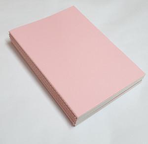 innaxa a5 size ecofriendly notebook kraft pink soft cover 210 x 140 mm -64 blank pages a5 notebook blank 64 pages pink pack of 6