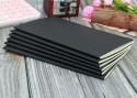 INNAXA A5 Size Ecofriendly Notebook Kraft Black Soft Cover (210 x 140 mm) -64 Blank Pages A5 Notebook Blank 64 Pages (Black, Pack of 6)
