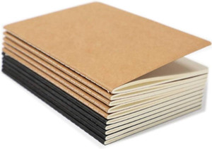 innaxa college ruled notepad campus journal 64 page thread bound blackbrown a5 notebook ruled 64 pages black-brown pack of 10