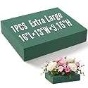 Innconee 15.8"L x 13"W x 3.15"H Large Floral Foam Blocks for Fresh and Artificial Flower Arrangement Wet and Dry Green Floral Foam Florist Bricks for Wedding, Birthday, Crafts and Garden