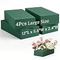 Innconee 4 Pack 12"L x 5.6"W x 2.4"H Large Floral Foam Blocks, Wet &amp; Dry