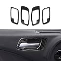 Inner Door Handle Bowl Cover Decals for 2011-2023 Dodge Charger/Chrysler 300 Accessories Carbon Fiber Interior Stickers (Without Memory Seat)