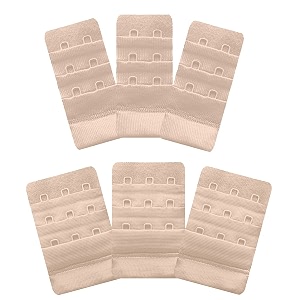 inner sense bra extenders for women 3 hook and eye i increase band length and relieve tightness with nylon bra extender i everyday wear pack of 6 accessories