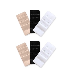 inner sense bra extenders for women 3 hook and eye i increase band length and relieve tightness with nylon bra extender i everyday wear pack of 6 accessories