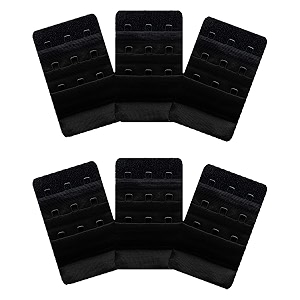 inner sense bra extenders for women 3 hook and eye i increase band length and relieve tightness with nylon bra extender i everyday wear pack of 6 accessories