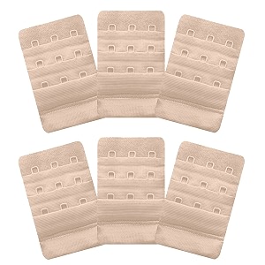 inner sense bra extenders for women 3 hook and eye i increase band length and relieve tightness with nylon bra extender i everyday wear pack of 6 accessories