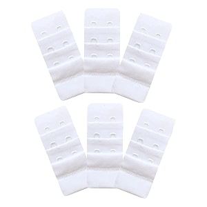 inner sense bra extenders for women 3 hook and eye i increase band length and relieve tightness with nylon bra extender i everyday wear pack of 6 accessories