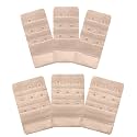Inner Sense Bra Extenders For Women 3 Hook And Eye I Increase Band Length And Relieve Tightness With Nylon Bra Extender I Everyday Wear Pack of 6 Accessories