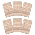 Inner Sense Bra Extenders For Women 3 Hook And Eye I Increase Band Length And Relieve Tightness With Nylon Bra Extender I Everyday Wear Pack of 6 Accessories