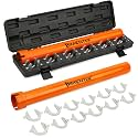 Inner Tie Rod Removal Tool, Master Inner Tie Rod Tool Set with 12 Crowfoot Adapters & 1/2 Inch Drive Tube for Tie Rods Remove & Install