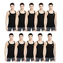 INNERO Men39s Black Baniyan Cotton Sleeveless Gym