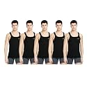 INNERO Men39s Black Baniyan Cotton Sleeveless Gym