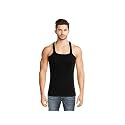 INNERO Men39s Black Gym Vest Cotton Regular