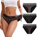 INNERSY Women's Period Underwear Cotton Hipster 3-Pack