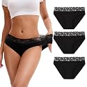 INNERSY Women's Period Underwear Cotton Hipster 3-Pack