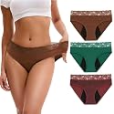 INNERSY Women's Period Underwear Cotton Hipster 3-Pack