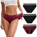 INNERSY Women's Period Underwear Cotton Hipster 3-Pack