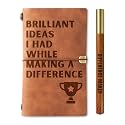 InnoBeta Difference Maker Gifts for Boss Leather Journal Notebook with Pen