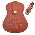 InnoBeta Personalized Guitar Picks Holder for Men, Women, PU Leather Guitar Gifts Plectrums Bag with Initials for Guitar Players, Lovers, Teacher - A