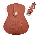 InnoBeta Personalized Guitar Picks Holder for Men, Women, PU Leather Guitar Gifts Plectrums Bag with Initials for Guitar Players, Lovers, Teacher - B