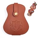 InnoBeta Personalized Guitar Picks Holder for Men, Women, PU Leather Guitar Gifts Plectrums Bag with Initials for Guitar Players, Lovers, Teacher - H