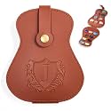 InnoBeta Personalized Guitar Picks Holder for Men, Women, PU Leather Guitar Gifts Plectrums Bag with Initials for Guitar Players, Lovers - J