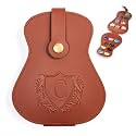 InnoBeta Personalized Guitar Picks Holder for Men, Women, PU Leather Guitar Gifts Plectrums Bag with Initials for Guitar Players, Lovers, Teacher - C