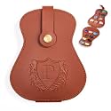 InnoBeta Personalized Guitar Picks Holder for Men, Women, PU Leather Guitar Gifts Plectrums Bag with Initials for Guitar Players, Lovers, Teacher - P