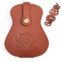 InnoBeta Personalized Guitar Picks Holder for Men, Women, PU Leather Guitar Gifts Plectrums Bag with Initials for Guitar Players, Lovers, Teacher - E