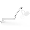InnoGear Mic Arm Low Profile Microphone Boom Arm Mic Stand 360° Flex, White