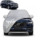 Innova Crysta Hycross 100% Waterproof Car Cover | Dustproof Sun Protection Cover | Soft Cotton Lining | Triple Stitched | Mirror Pocket | Antenna Pocket | All Weather Body Cover (Silver)