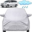 Innova Waterproof Car Cover with Mirror Pockets, Shinning Silver Design, Non Woven Fabric,Triple Stitched, Compatible with Toyota Innova Car Cover (2000 to 2016), Car Accessories