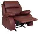 Innovate Leatherette Manual Rocker Recliners Recliner (Finish Color - burgundy, Pre-assembled)