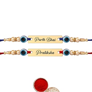 innovative gifts personalised rakhi for couple - exquisite rakshabandhan gift  stylish and trendy rakhi for bhai amp bhabhi