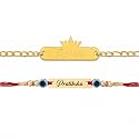 Innovative Gifts Personalised Rakhi for Couple - Exquisite Rakshabandhan Gift | Stylish and Trendy Rakhi for bhai &amp; Bhabhi