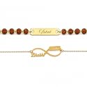 Innovative Gifts Personalised Rakhi for Couple - Exquisite Rakshabandhan Gift | Stylish and Trendy Rakhi for bhai &amp; Bhabhi