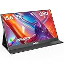 InnoView 2K Portable Monitor for Laptop 15.6" 2560×1440 QHD 100% sRGB Built-in Speaker USB C Standard HDMI External Second Screen for Mac Laptop Phone PS4/5 Xbox Switch