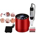 INOG 35000rpm Professional Nail Drill Machine with 6 Metal Grinding Heads, Touch Screen Electric Nail Sander Nails Drill for Gel Nail Accessories and Tools (Multicolour)