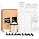 InoKraft Disposable Paint Cup System, 28 oz 45 Liners, 1 Hard Cup &amp; Plugs