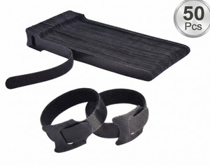 inovera cable organizer hook  loop tape - wirecord holder management strap nylon hook  loop cable tie
