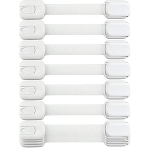 inovera label baby safety adjustable cabinet drawer locks straps white pack of 10 made in india