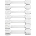 INOVERA (LABEL) Baby Safety Adjustable Cabinet Drawer Locks Straps, White (Pack of 10, Made in India)