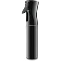 INOVERA (LABEL) Refillable Empty Mist Water Spray Bottle for Taming Hair in Morning, Hairstyling, Plants, Pets (Black, 300ml)