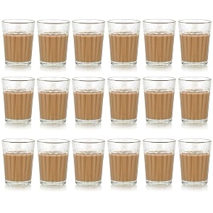 inovique enterprises classic tea glass set 120ml set of 18 pcs
