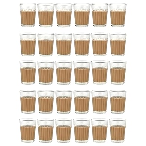 inovique enterprises classic tea glass set 120ml set of 30 pcs