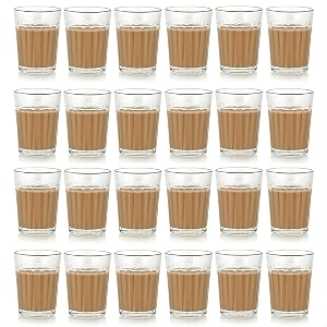 inovique enterprises classic tea glass set 120ml set of 24 pcs