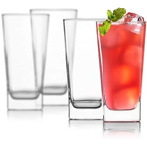 inovique european plaza water glasses lead free tall drinking glasses for coctail parties set of 6 300 ml