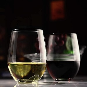 european stemless water glasses tall drinking glasses for coctail parties set of 2 300 ml