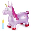 INPANY Unicorn Bouncy Horse Toys, Inflatable Unicorn for 2-5 Kids, Gift Toy