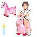 INPANY Unicorn Bouncy Horse Toys, Inflatable Unicorn for 2-5 Kids, Gift Toy